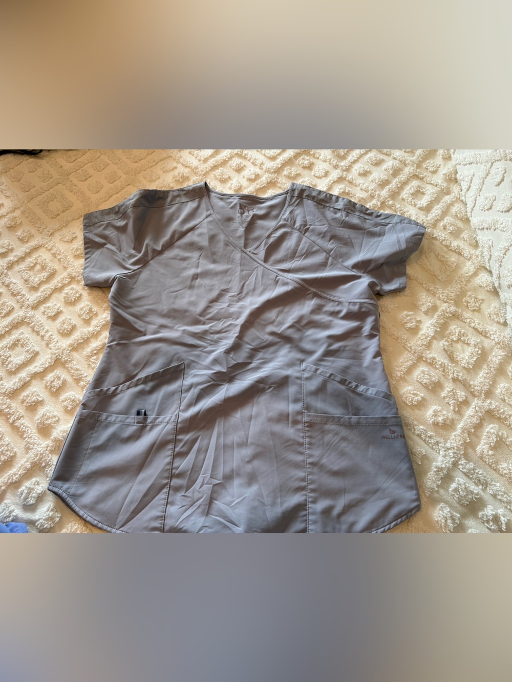 Barco Uniforms Gray Wellness Logo Top